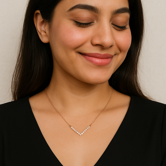 Chevron Sparkle Necklace
