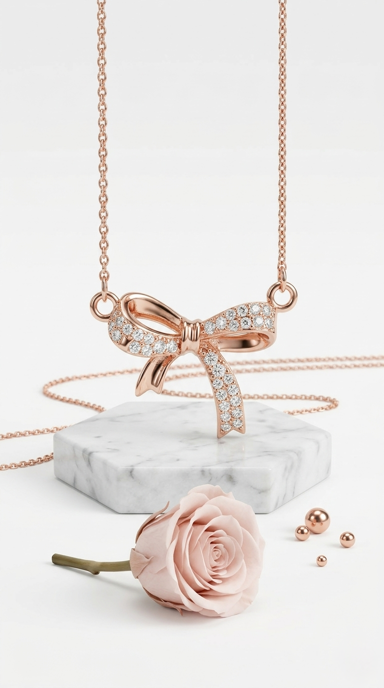 Rosé Knot Necklace | 925 Sterling Silver