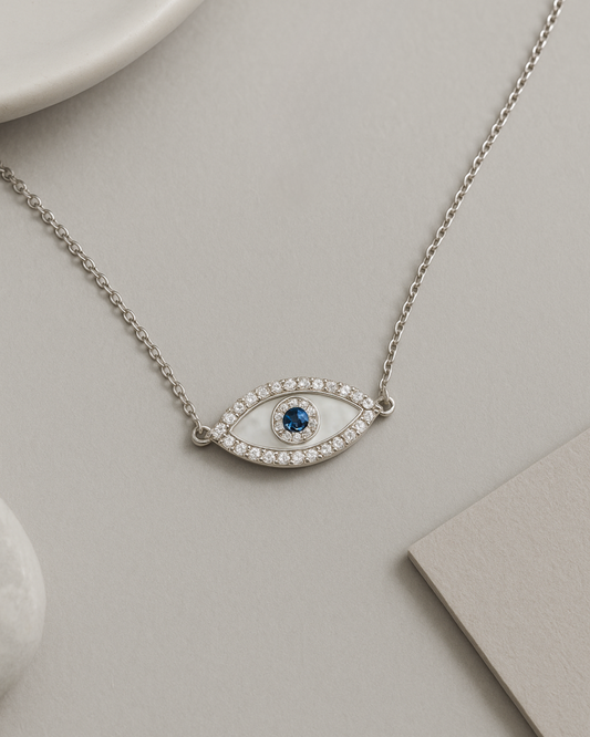 Evil Eye Sterling Silver Necklace