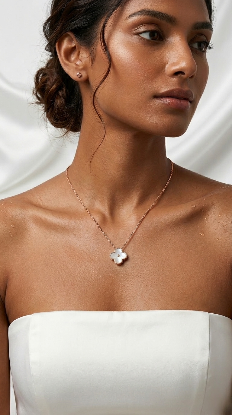 Evara Pearl Clover Pendant | 925 Sterling Silver