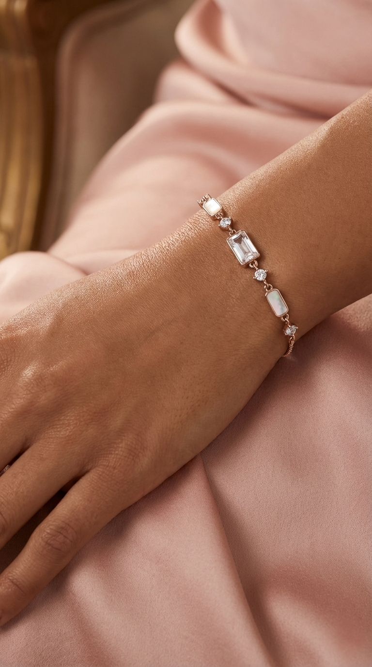 Opaline Whisper Bracelet | 925 Sterling Silver