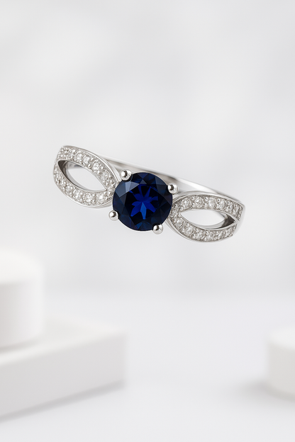 Midnight Embrace Ring - Sterling Silver