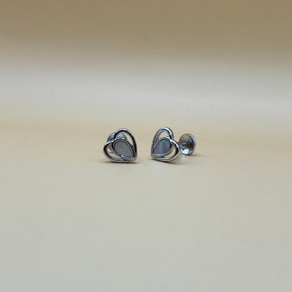 Luminous Heart Studs Earrings