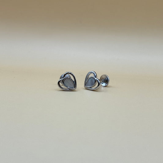 Luminous Heart Studs Earrings