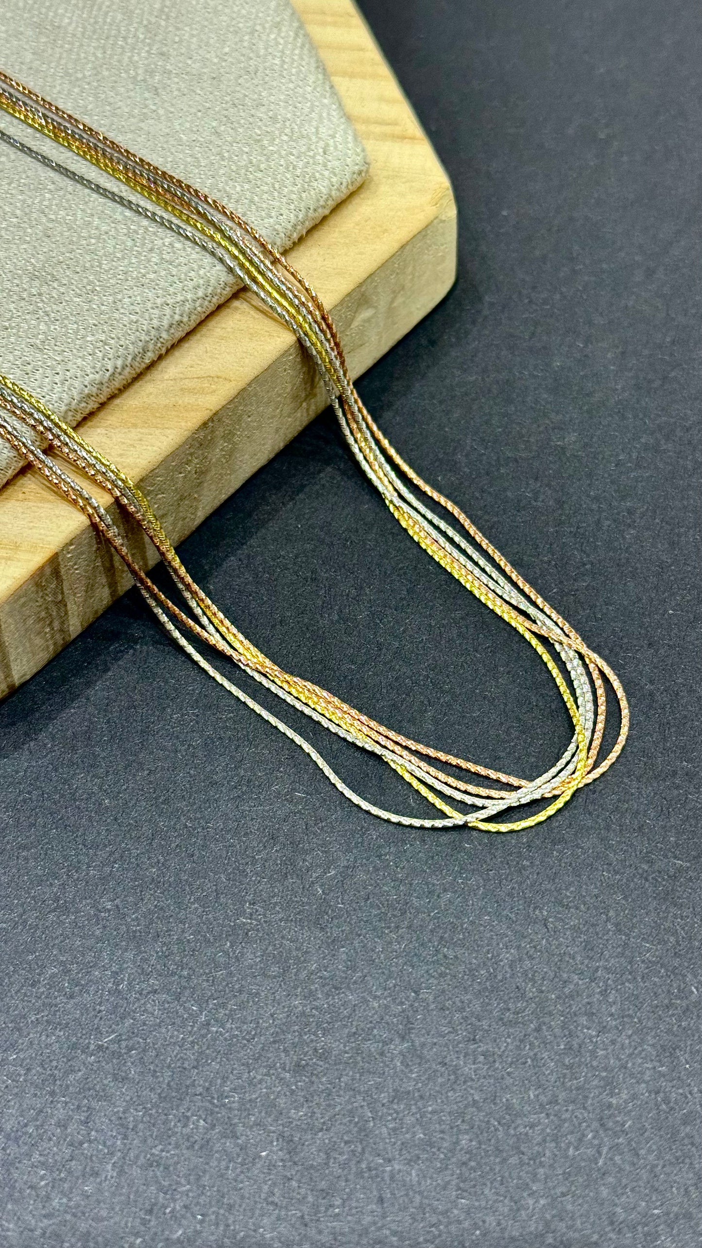 Trio-Tone Five Layered Necklace
