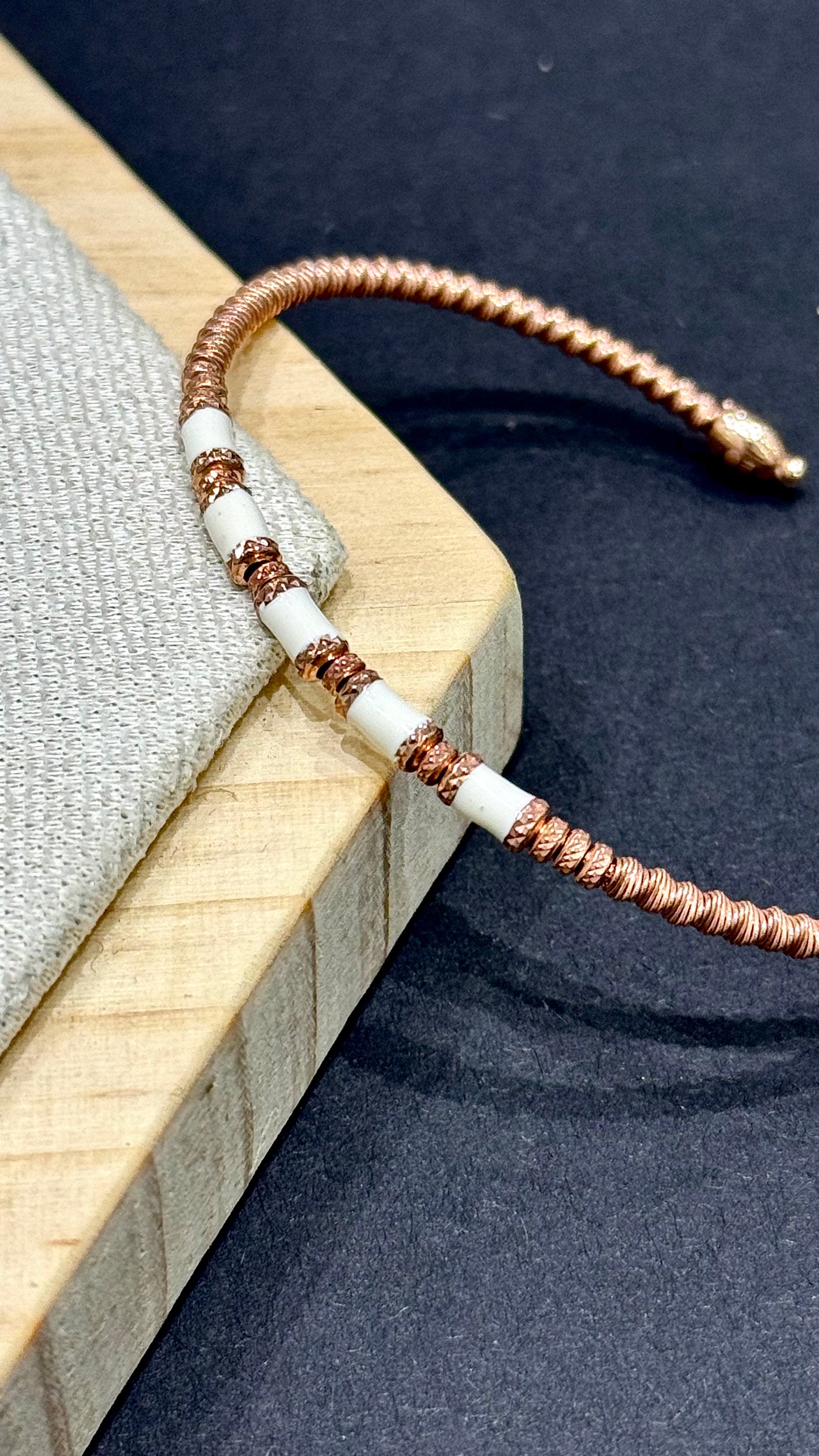 Coiled Enamel Cuff Kada