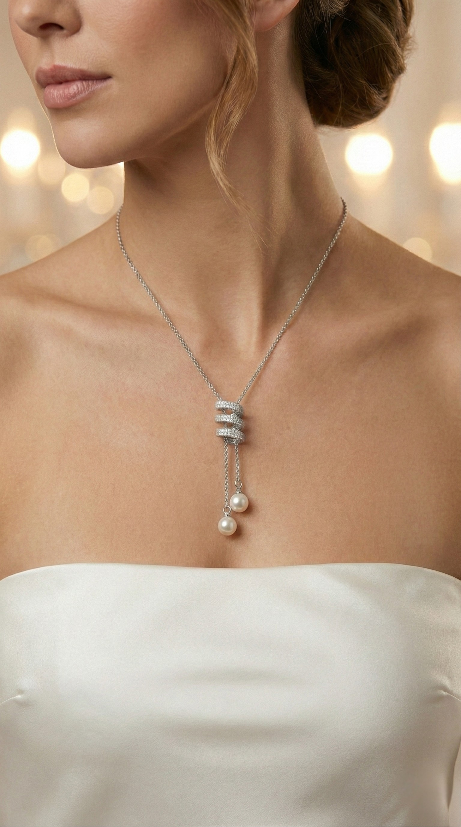 Lustre Drop Necklace | 925 Sterling Silver
