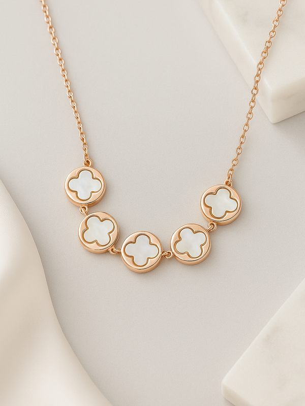 Celeste Clover Cascade Necklace | 925 Sterling Silver