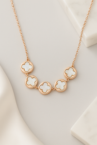 Celeste Clover Cascade Necklace | 925 Sterling Silver