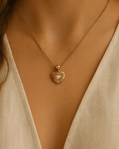 Solara Heart Sterling Silver Necklace