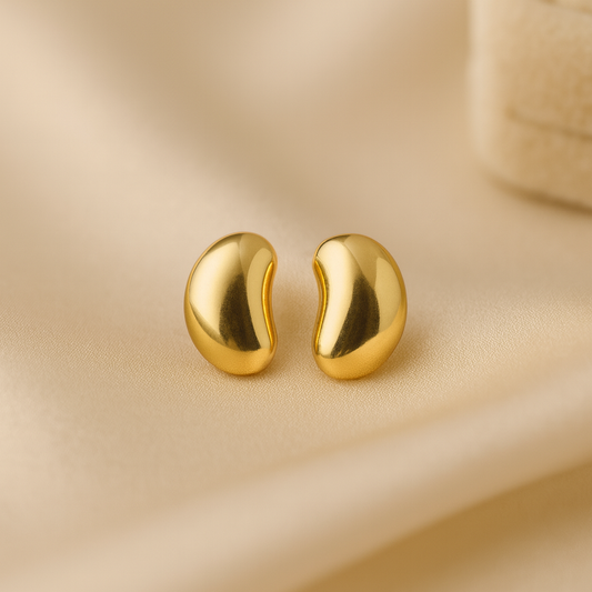 Aurora Bean Stud Earrings - Demi Fine