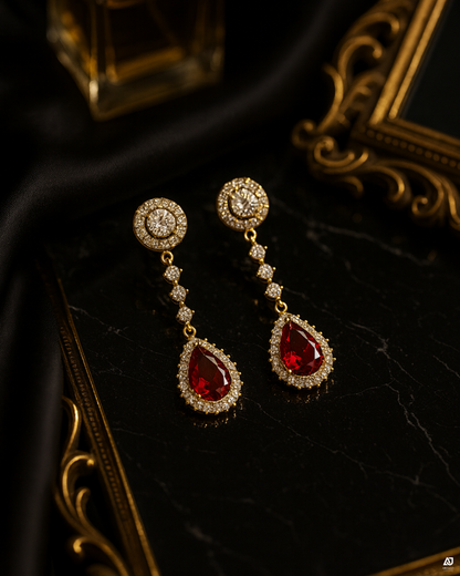 The Scarlet Statement Earrings - Sterling Silver