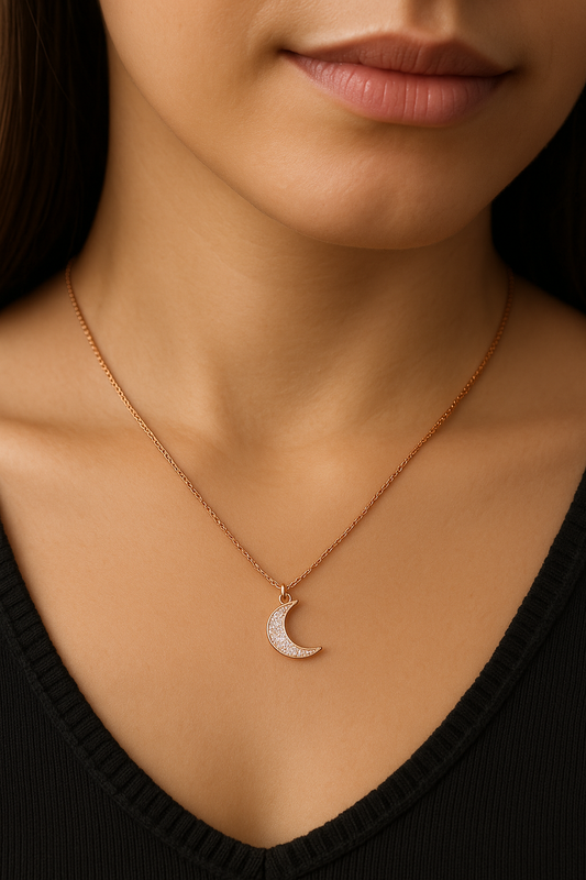 Crescent Sparkle Necklace