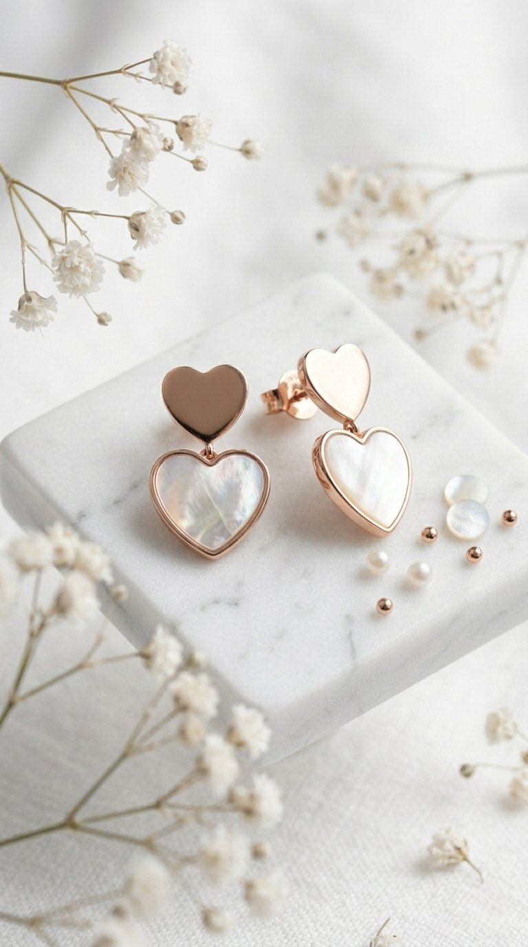 Velvet Heart Pearl Drops | 925 Sterling Silver