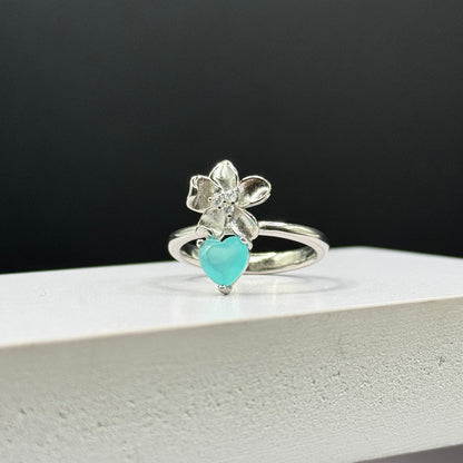 Aqua Blossom Ring