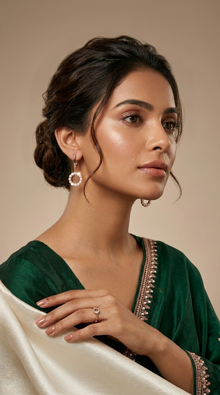 Oria Halo Drop Earrings | 925 Sterling Silver