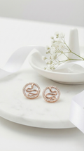 Serpent Halo Stud Earrings | 925 Sterling Silver