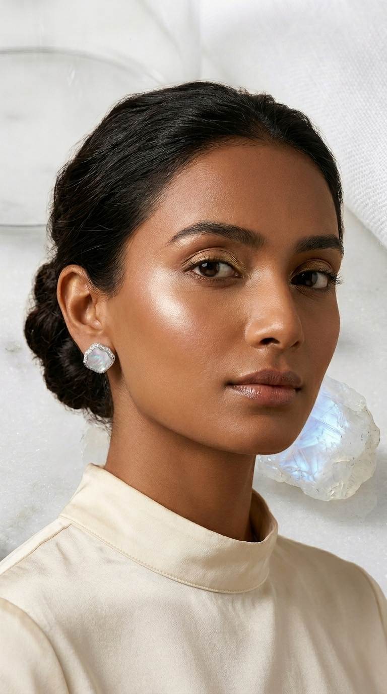 Nerra Pearl Studs | 925 Sterling Silver
