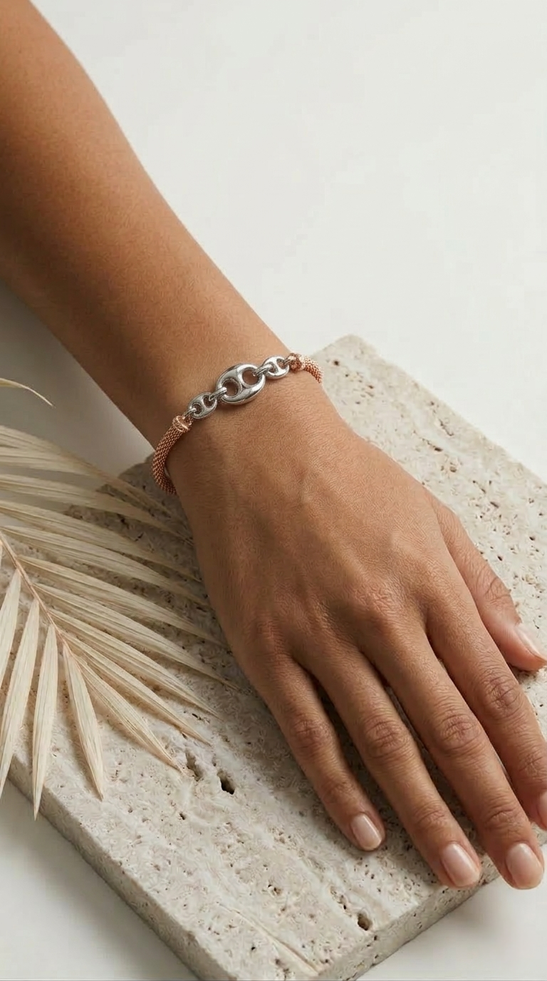 Axis Link Bracelet | 925 Sterling Silver
