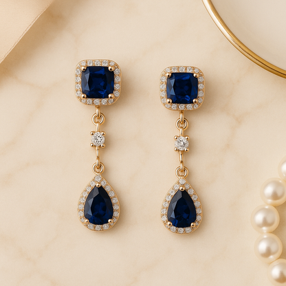 Aurelia Sapphire Earrings Sterling Silver