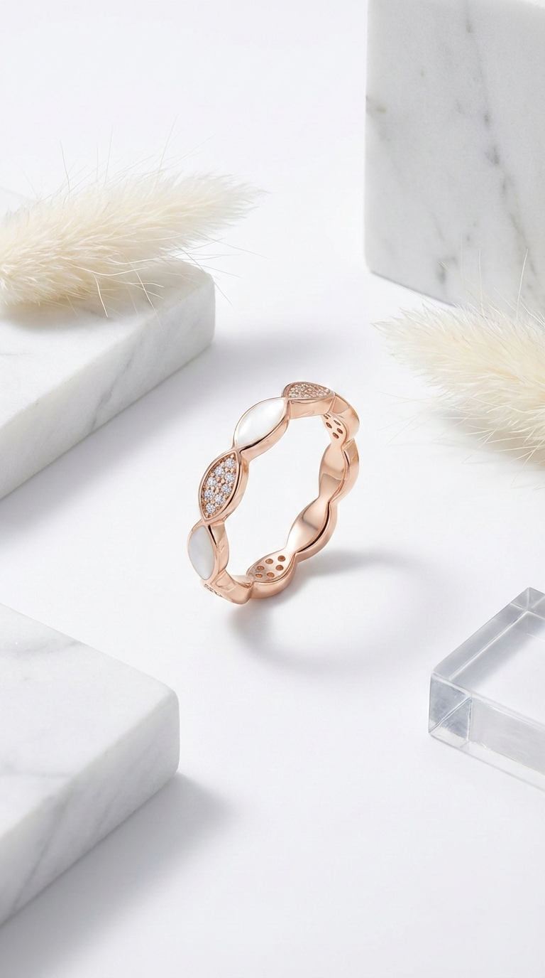 Ivory Link Ring | 925 Sterling Silver