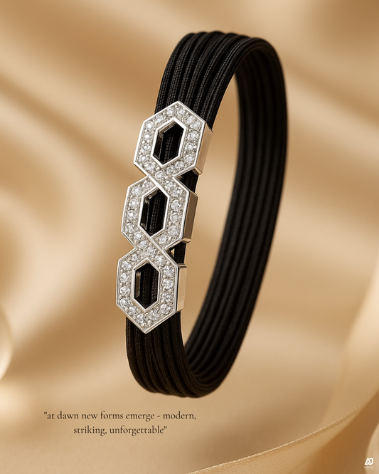 Hexa Elegance Sterling Silver Bracelet