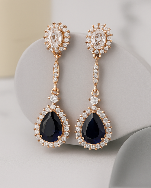 Eclat Bleu Earrings Sterling Silver