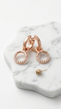 Élan Halo Drop Hoops | 925 Sterling Silver