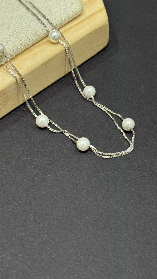 Celeste Double-Strand Pearl Necklace