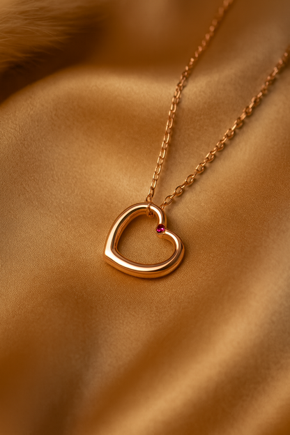 Amara Heart Sterling Silver Necklace
