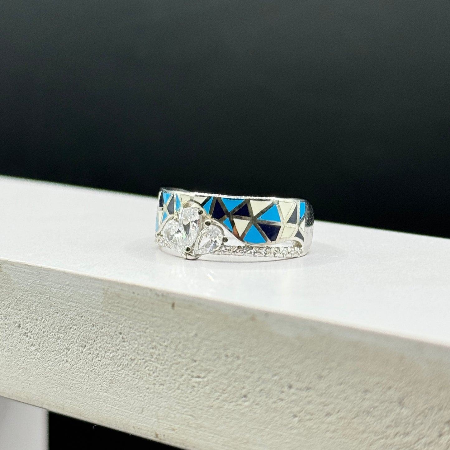 Pear & Prism Ring