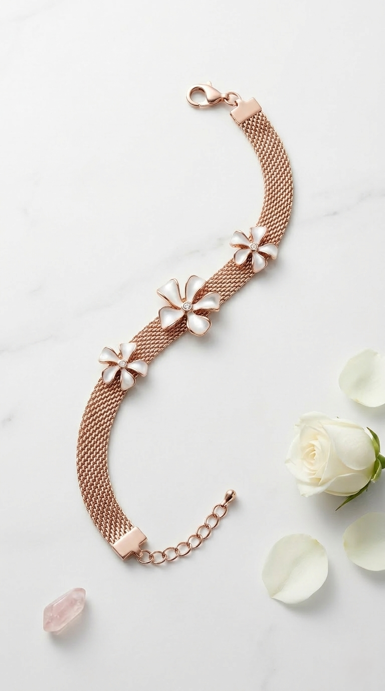 Florette Mesh Bracelet | 925 Sterling Silver